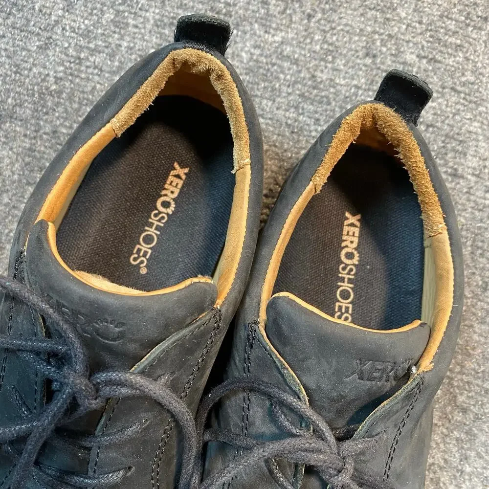 Xero Mens Glenn Leather Minimalist Barefoot Casual Hiking Shoes Barefoot 9.5